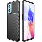 Zore Oppo A96 4G Siyah Karbon Serisi Mat Fiber Silikon Negro Kapak Kılıf