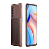 Zore OPPO Reno 4 Pro 4G Karbon Tasarım Negro Silikon Cep Telefonu Kılıfı