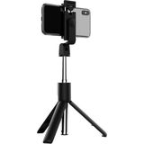Zore S05 Bluetooth Selfie Çubuğu Teleskopik 19 cm - 100 cm Siyah Paslanmaz Çelik Malzeme ile
