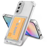 Zore Samsung Galaxy A15 Airbag Tasarımlı Şeffaf Kartlıklı G-Kart Kapak Cep Telefonu Kılıfı