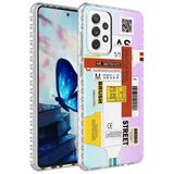 Zore Samsung Galaxy A32 4G Airbag Kenarlı Renkli Desenli Silikon Elegans Kapak Kılıf