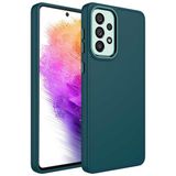 Zore Samsung Galaxy A52 Metal Çerçeve ve Buton Tasarımlı Silikon Luna Kapak Kılıf