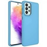 Zore Samsung Galaxy A73 Metal Çerçeve ve Buton Tasarımlı Silikon Luna Kapak Kılıf