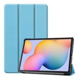 Zore Samsung Galaxy Tab S6 Lite P610 Smart Cover Standlı 1-1 - Mavi Kılıf