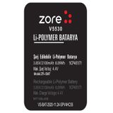 Zore Vestel Venüs 5530 A Kalite Uyumlu Batarya