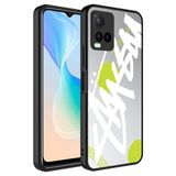Zore Vivo ile uyumlu ileuyumlu ile uyumlu Y21S Kılıf Aynalı Desenli Kamera Korumalı Parlak Mirror Kapak Yazı