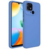 Zore Xiaomi ile uyumlu Redmi 10C Kılıf Metal Çerçeve ve Buton Tasarımlı Silikon Zore Luna Kapak Lavendery Gray