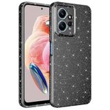 Zore Xiaomi ile uyumlu Redmi Note 12 4G Kılıf Kamera Korumalı Simli Lüks Zore Koton Kapak Gri