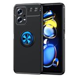 Zore Xiaomi ile uyumlu Redmi Note 12 5G Kılıf Zore Ravel Silikon Kapak Siyah-Mavi