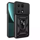 Zore Xiaomi İle Uyumlu Redmi Note 13 Pro 4G Kılıf Magnetik Standlı Kamera Korumalı Sürgülü Vega Kapak