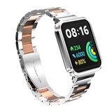 Zore Xiaomi İle Uyumlu Redmi Watch 2 Lite KRD-60 Metal Kordon Gümüş-Rosegold