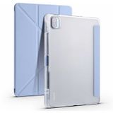 Zore Xiaomi Mi Pad 5 Tablet Standlı Tri Folding Kalemlikli Silikon Smart Cover - Mavi Kılıf