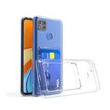 Zore Xiaomi Redmi 9C Kartlıklı Şeffaf Setra Clear Silikon Kapak Kılıf