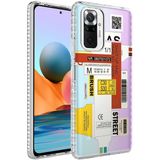 Zore Xiaomi Redmi Note 10 Pro Airbag Kenarlı Renkli Desenli Silikon Elegans Kapak Kılıf