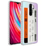 Zore Xiaomi Redmi Note 8 Pro Airbag Kenarlı Renkli Desenli Silikon Elegans Kapak Kılıf