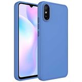 Zore Xioami ile uyumlu Redmi 9A Kılıf Metal Çerçeve ve Buton Tasarımlı Silikon Luna Kapak Lavendery Gray