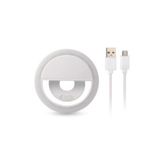 Zore Youtuber Led Selfie Led Işıklı Telefon Tutucu Makyaj Işığı Ring Light Usb Girişli Beyaz