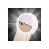 Zore Youtuber Led Selfie Led Işıklı Telefon Tutucu Makyaj Işığı Ring Light Usb Girişli Siyah