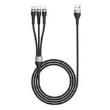 Zore Zr-43 3İn1 Usb-A To Lightning – Type-C – Micro Şarj Ve Data Kablosu 20W 1.5M