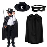 Zorro Pelerin Şapkası ve Maske Seti Çocuk Boy 24242413678