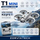 Zorvix Tech T1 Mini Kameralı Drone Uzaktan Kumandalı Headless Mod Engel Sensörlü - Gri