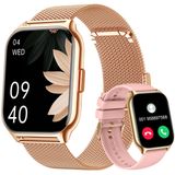 ZOSKVEE Akıllı Saat Cevaplama/Arama Yapma, 2,01" Akıllı Saat Erkek Kadın, Kan Basıncı, Uyku Monitörü, Adım Sayacı, 110+ Spor, Android iOS için Fitness Akıllı Saatleri