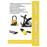 Zovıı Znu14-230| Sarı 120 Db Alarmlı Motosiklet U Kilidi - 14 Mm Çelik, Korozyon Dirençli, Ip67