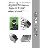 ZOVII Zt6 | Gri 120 Db Alarmlı Motosiklet Disk Kilidi – IP67, Su Geçirmez, Çelik Güvenlik Kilidi