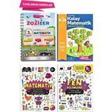 Zoziler 3.Sınıf (4lü Set) Matematik Canlanan Soru Bankası, Fen Bilgisi, Ödevlere Yardımcı Matematik Kitabı, Kolay Matematik