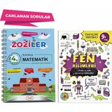 Zoziler 4. Sınıf Matematik Canlanan Soru Bankası ve Fen Bilimleri Ödevlere Yardımcı Kitap 2'li Set
