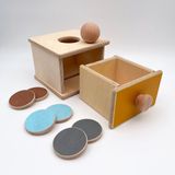Zoziva Montessori Top ve Para Kutusu (2in1), 1 Yaş Için Bebek Ahşap Oyuncakları, Ilk Öğrenme Oyuncakları