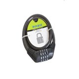 Zozo - 4 Lü Şifreli Halat Kilit 12X100 - Mat Siyah