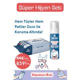 Zozo Cares Süper Hijyen Seti - Pati Tüy Temizleyici Hijyen Mendili ve Köpük Şampuan Köpek