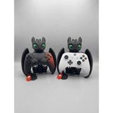 Zpe Dizayn 3D Baskı Toothless Dişsiz Gecenin Öfkesi Ejderha Tasarımlı Ps4 Ps5 Xbox Oyun Kolu ve Telefon Tutucu Standı 20CM