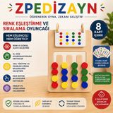 Zpe Dizayn Eğitici Renk Eşleştirme ve Sıralama Oyuncağı Puzzle Oyuncak– 8 Kartlı El-Göz Koordinasyon ve Zeka Geliştirici Aktivite