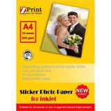Zprint Canon Yazıcılar Için Yapışkanlı Sticker Fotoğraf Kağıdı 200 gr A4 20 Yaprak