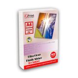 zprint Epson Yazıcı Uyumlu Ultra Parlak Yapışkanlı Sticker Yırtılmaz Plastik Fotoğraf Kağıdı A4 10 Yaprak