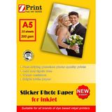 Zprint Epson Yazıcılar Için Yapışkanlı Sticker Fotoğraf Kağıdı A5 50 Yaprak 200 Gram