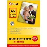 Zprint Yapışkanlı Sticker Fotoğraf Kağıdı Parlak 200GSM A5 50YP (Epson, Canon, Hp, Brother)