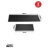 ZQ Polimer 2’li Çok Amaçlı Kauçuk Set, Bar Mat, Bulaşık Kurutma, Tencere Altlığı, Saksı Altlığı 6016-1533set Siyah
