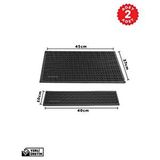 ZQ Polimer 2’li Çok Amaçlı Kauçuk Set, Bar Mat, Bulaşık Kurutma, Tencere Altlığı, Saksı Altlığı Siyah