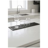 ZQ Polimer 40x12 cm Kauçuk Bar Mat, Bulaşık Kurutma Matı, Tencere Altlığı, Cam Kenarı Saksı Altlığı