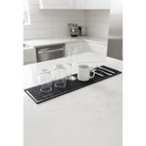 ZQ Polimer 60x12 Cm Kauçuk Bar Mat, Bulaşık Kurutma Matı, Tencere Altlığı, Cam Kenarı Saksı Altlığı Siyah