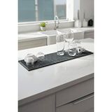 ZQ Polimer 60x16 Cm Kauçuk Bar Mat, Bulaşık Kurutma Matı, Tencere Altlığı, Cam Kenarı Saksı Altlığı Siyah
