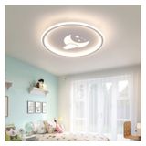 Zr Aydınlatma Ø60cm Beyaz 4000k Işık, Kumandalı, Çocuk Odası, Plafonyer Avize, LED Aydınlatma