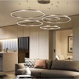 ZR Aydınlatma Antrasit Ø120-100-80-60-40CM, 4000k Işık, Kumandalı Dekoratif LED Avize, Sarkıt Avize