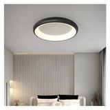 Zr Aydınlatma Antrasit Ø60CM Kumandalı Dimli, 3 Işık, Çember, LED Tavan Lambası, Modern Aydınlatma, Avize