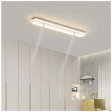 Zr Aydınlatma Beyaz Spotlu Oval 60X16CM 4000k Işık Rengi, Kuamndalı LED Tavan Lambası,oval Avize,modern Aydınlatma,dekoratif Işık