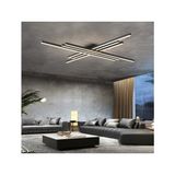 Zr Aydınlatma Siyah 100 x 100 cm 6500k, Kumandalı, Led Tavan Lambası,Avize,Modern Aydınlatma,Dekoratif Işık