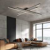 Zr Aydınlatma Siyah 100X100CM 3000K, Kumandalı, LED Tavan Lambası,avize,modern Aydınlatma,dekoratif Işık